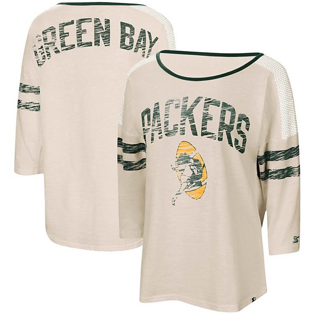 Starter Womens Green Bay Packers Graphic T-Shirt, Green, Medium