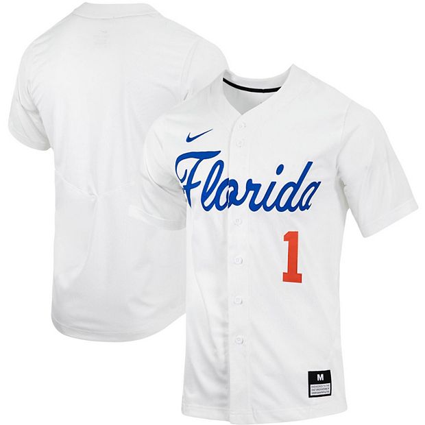 Florida Gators Fanatics Authentic Team-Issued #15 White Pinstripe Jersey  from the 2018-19 NCAA Baseball Season - Size L
