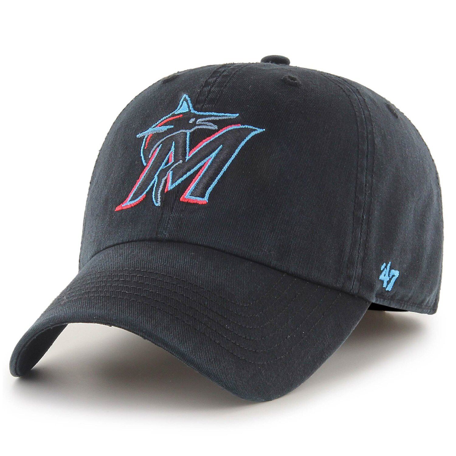 47 Teal Florida Marlins Cooperstown Collection Clean Up Adjustable Hat