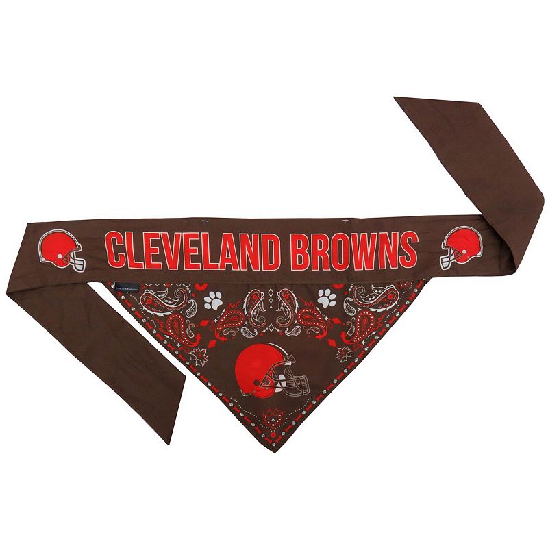 Little Earth Cleveland Browns Tie Up Reversible Pet Bandana, XS