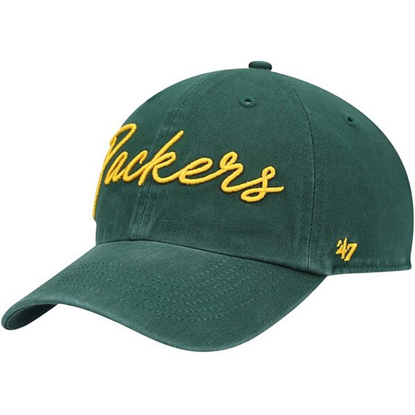 Women's '47 Tan Green Bay Packers Cheetah Clean Up Adjustable Hat