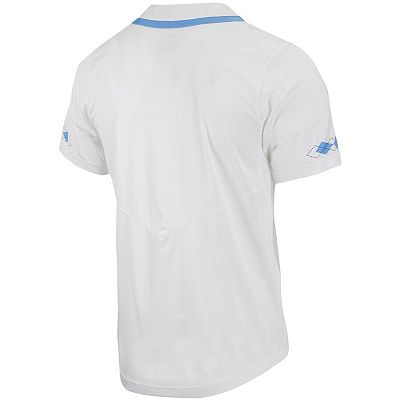 Men s Nike White North Carolina Tar Heels Replica Full Button Baseball Jersey