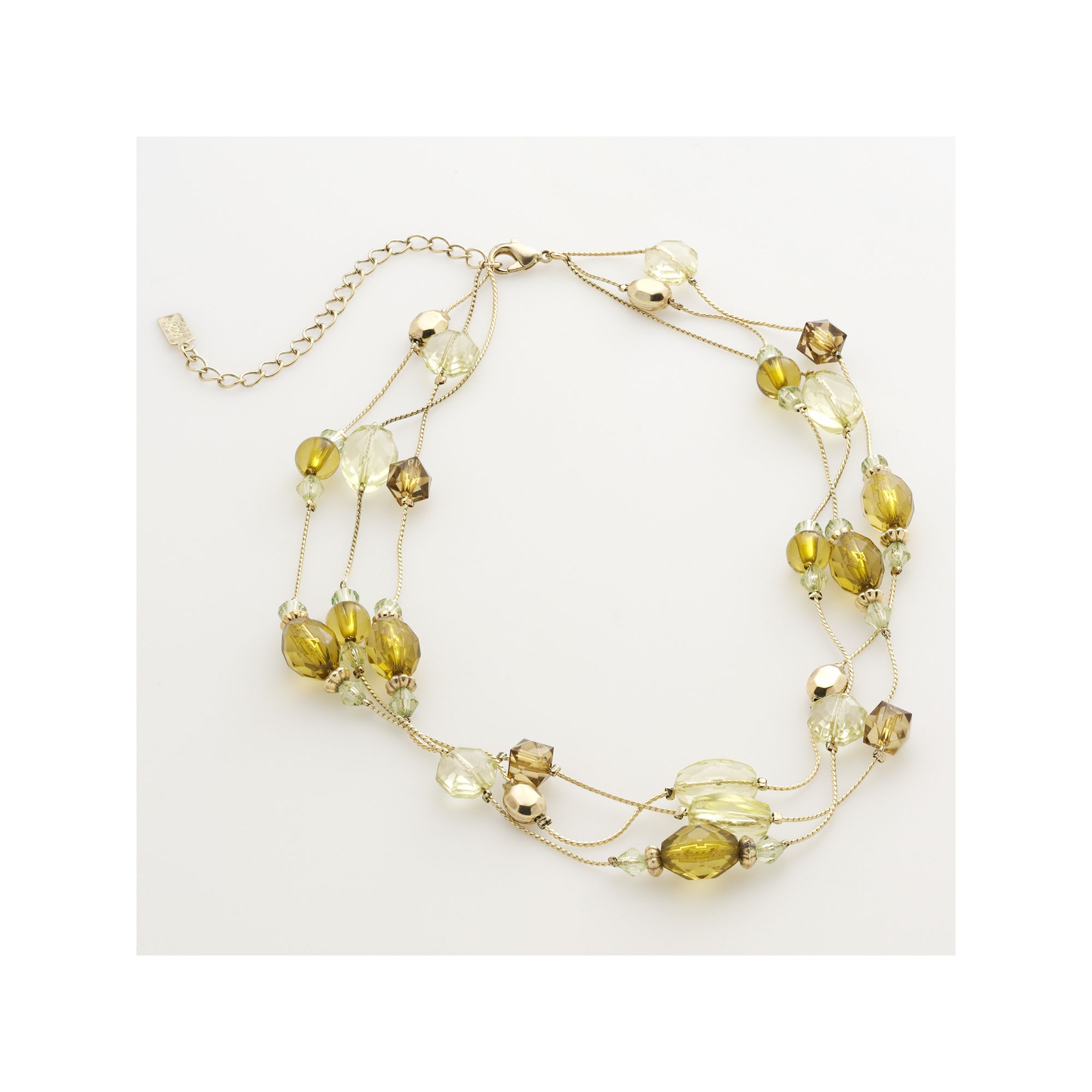 1928® Gold Tone Beaded Multistrand Necklace, Womens, Brass
