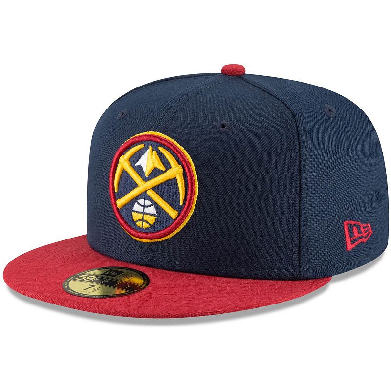 Men's New Era Navy/Red Denver Nuggets 2-Tone 59FIFTY Fitted Hat,