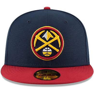 Men's New Era Navy/Red Denver Nuggets 2-Tone 59FIFTY Fitted Hat