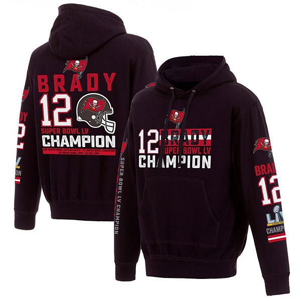 Men's Fanatics Branded Tom Brady Black Tampa Bay Buccaneers 7-Time Super  Bowl Champions Name u0026 Number Pullover Hoodie