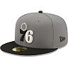 Men's New Era Gray/Black Philadelphia 76ers Two-Tone 59FIFTY Fitted Hat