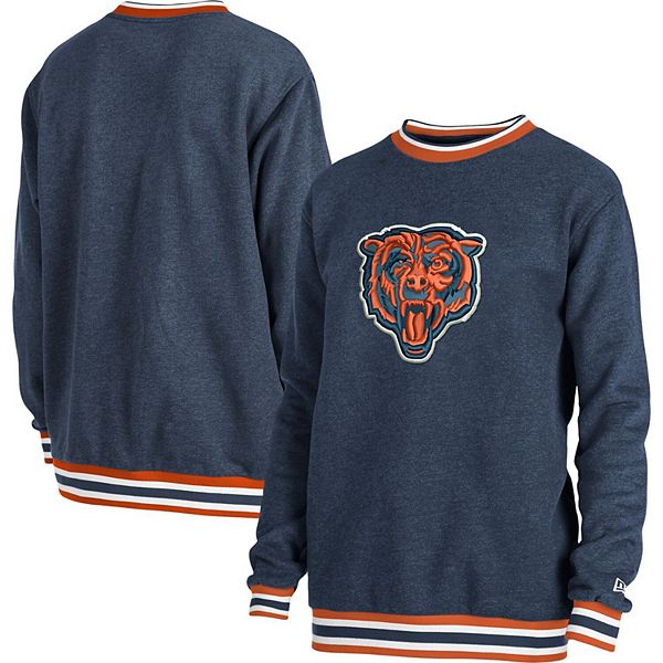 New Era Women's Chicago Bears Navy Brush Fleece Pullover Hoodie