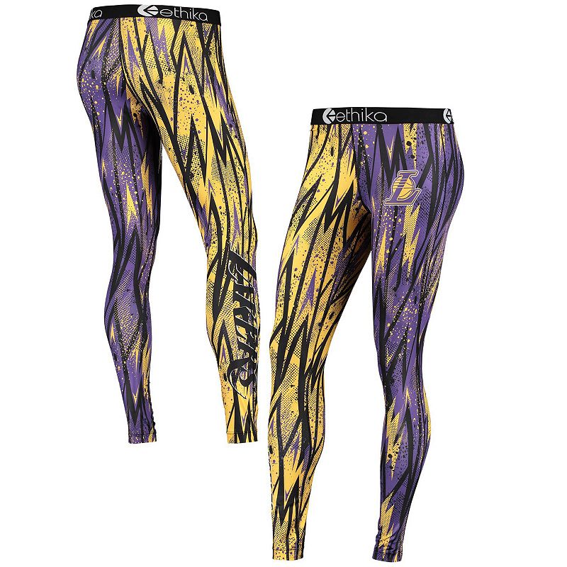 Womens Ethika Purple/Gold Los Angeles Lakers Classic Leggings, Size: XS