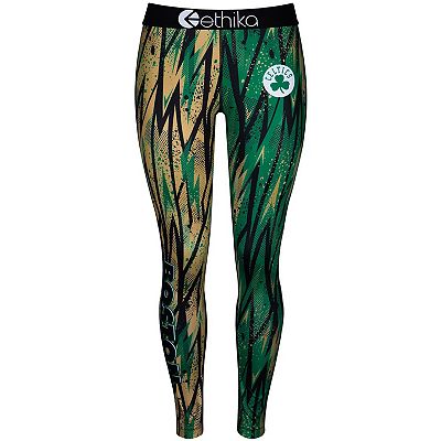 Women s Ethika Kelly Green Gold Boston Celtics Classic Leggings