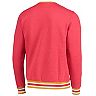 Men's New Era Heathered Scarlet San Francisco 49ers Brushed Ringer Fleece Pullover Sweatshirt