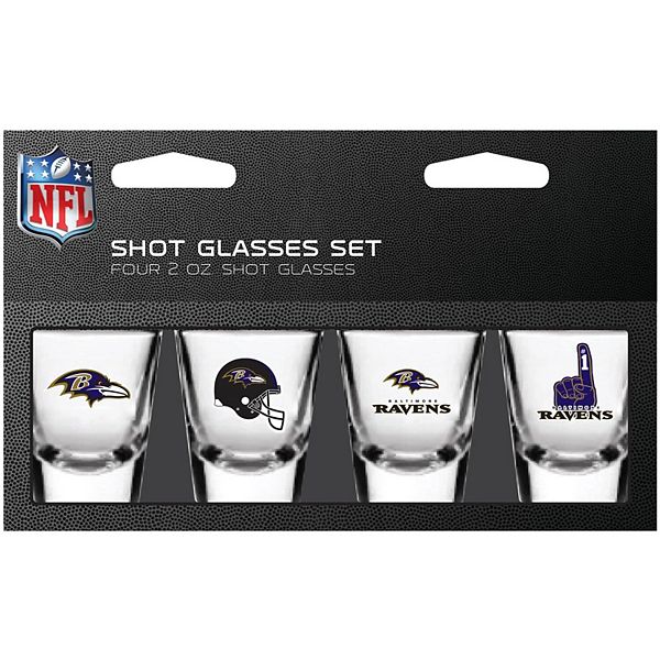 NFL Baltimore Ravens 4-Piece Shot Glass Set GM26125-RAV