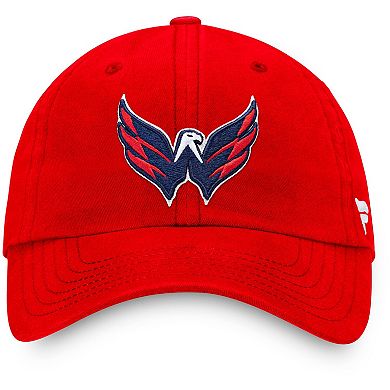 Men's Fanatics Branded Red Washington Capitals Core Primary Logo Adjustable Hat