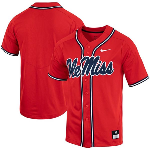 Men's Nike Red Ole Miss Rebels Replica Vapor Elite Full-Button