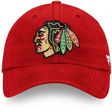 Men's Fanatics Branded Red Chicago Blackhawks Core Primary Logo Adjustable Hat