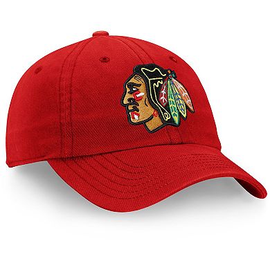 Men's Fanatics Branded Red Chicago Blackhawks Core Primary Logo Adjustable Hat
