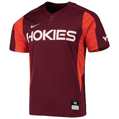 Men's Nike Maroon Virginia Tech Hokies 2-Button Replica Baseball Jersey