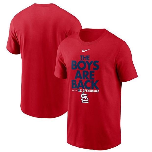 Men's Nike Red St. Louis Cardinals 2021 Opening Day Phrase T-Shirt