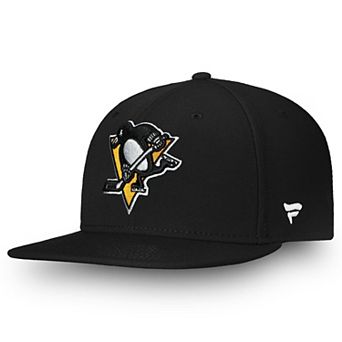 Men's Fanatics Branded Black Pittsburgh Penguins Core Primary Logo Snapback Adjustable Hat