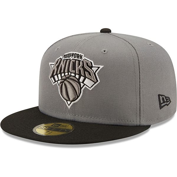 Men's New Era Gray/Black New York Knicks Two-Tone 59FIFTY Fitted Hat