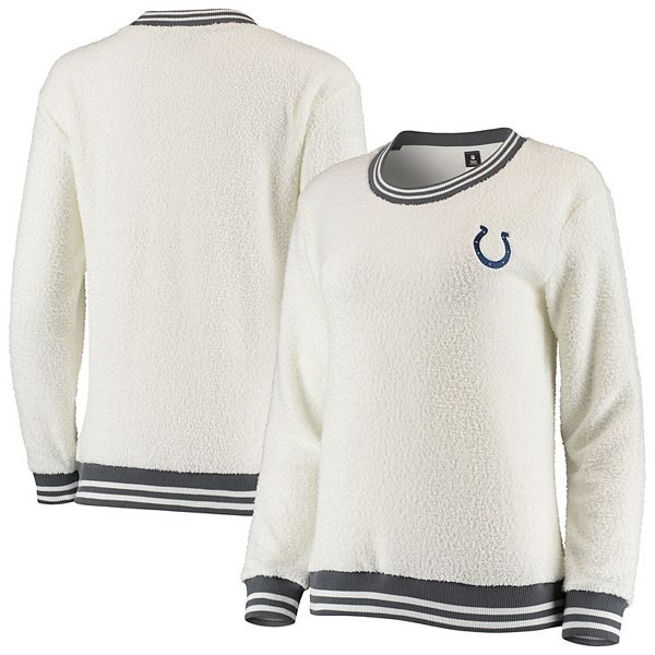 Women's Concepts Sport Cream/Charcoal Indianapolis Colts Granite Knit  Pullover Sweatshirt