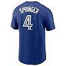 Men's Nike George Springer Royal Toronto Blue Jays Name & Number T-Shirt