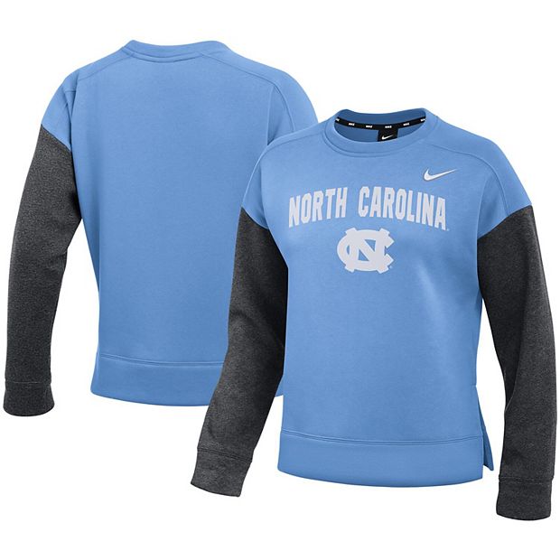 Women's Nike Carolina Blue/Heathered Charcoal North Carolina Tar Heels  Campus Dolman Pullover Sweatshirt