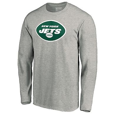 Men's Fanatics Branded Heathered Gray New York Jets Primary Logo Long ...