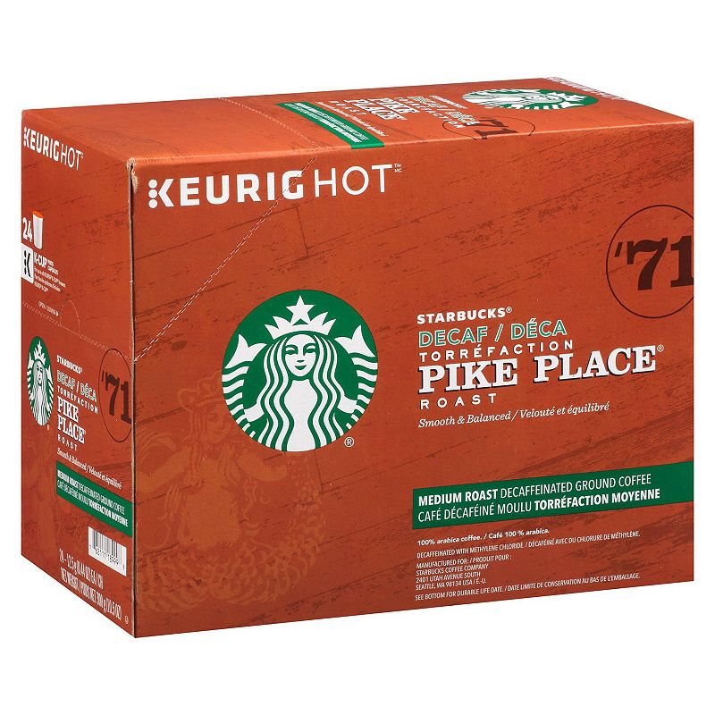 69650525 Starbucks Pike Place Decaf Coffee, Keurig K-Cup Po sku 69650525