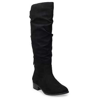 Kohls black suede boots best sale