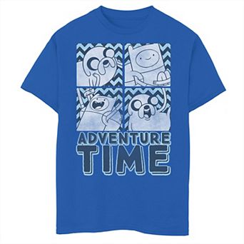 Boys 6-20 Cartoon Network Adventure Time Finn & Jake Boxed Up Faces Graphic Tee