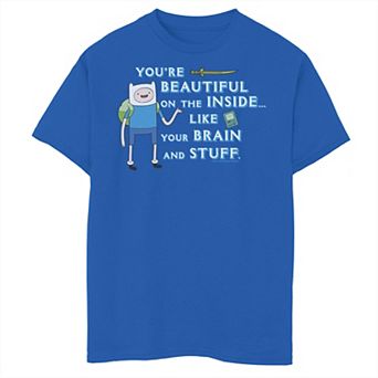 Boys 8-20 Adventure Time Finn You're Beautiful Inside Portrait Graphic Tee