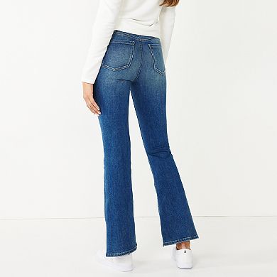 Women's Nine West Slimming Pocket High-Waisted Flare Jeans