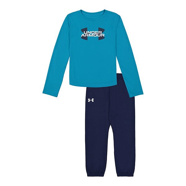 Toddler Boy Under Armour Logo Graphic Tee & Pants Set