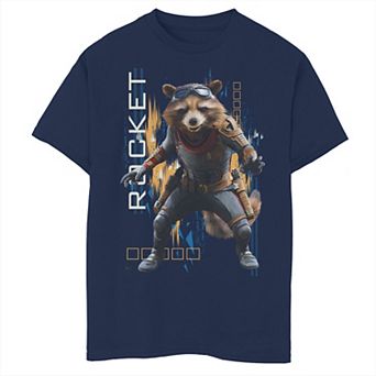 Boys 8-20 Marvel Avengers Endgame Rocket Action Pose Graphic Tee