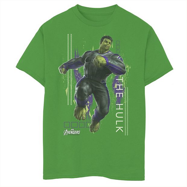 Boys 8 20 Marvel Avengers Endgame Hulk Action Pose Graphic Tee Boy s Size Medium Kelly