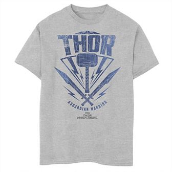 Boys 8-20 Marvel Thor Ragnarok Asgardian Warrior Hammer Shield Graphic Tee