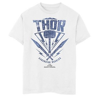 Boys 8-20 Marvel Thor Ragnarok Asgardian Warrior Hammer Shield Graphic Tee