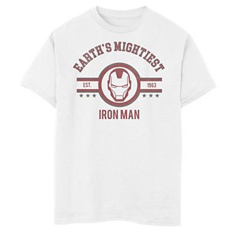 Boys 8-20 Marvel Avengers Earth's Mightiest Iron Man Logo Graphic Tee