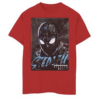 Boys 8-20 Marvel Spider-Man Far From Home Stealth Suit Portrait Poster Graphic Tee