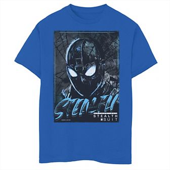 Boys 8-20 Marvel Spider-Man Far From Home Stealth Suit Portrait Poster Graphic Tee