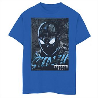 Boys 8-20 Marvel Spider-Man Far From Home Stealth Suit Portrait Poster Graphic Tee