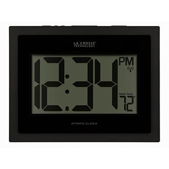 La Crosse Technology 513-54087 in Atomic Digital Wall Clock with Indoor Temperature