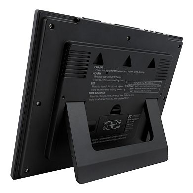 La Crosse Technology 513-54087-INT Atomic Digital Wall Clock with Indoor Temperature