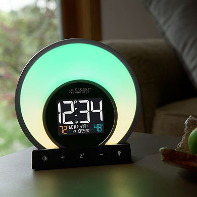 La Crosse Technology Soluna C79141 Mood Light Alarm Clock with Temperature & Humidity