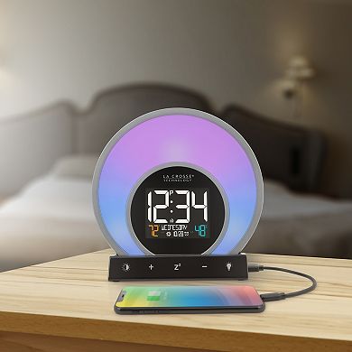 La Crosse Technology Soluna C79141 Mood Light Alarm Clock with Temperature & Humidity