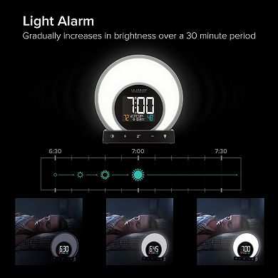 La Crosse Technology Soluna C79141 Mood Light Alarm Clock with Temperature & Humidity