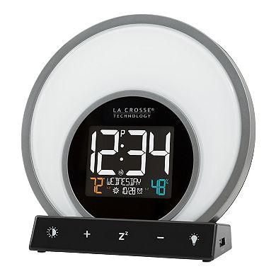 La Crosse Technology Soluna C79141 Mood Light Alarm Clock with Temperature & Humidity