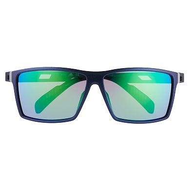 Men's adidas Thin Rectangular Sport Frame Mirrored Sunglasses