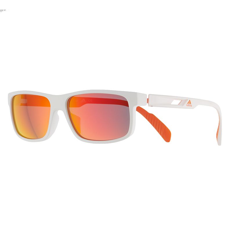 80990551 Mens adidas Thin Rectangular Sport Sunglasses, Whi sku 80990551